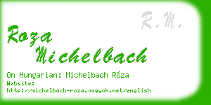 roza michelbach business card